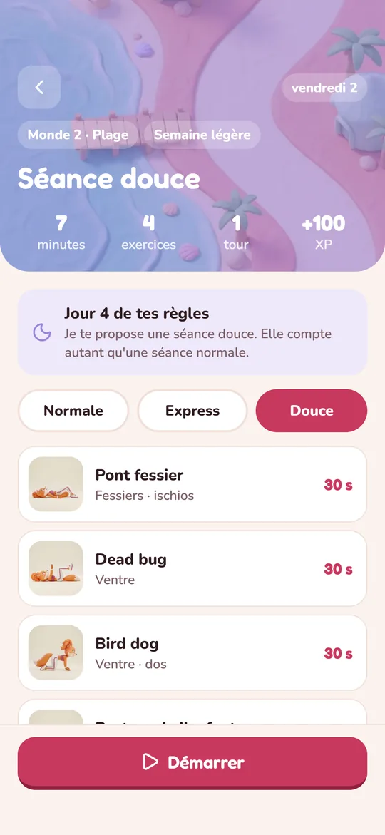 Une séance douce proposée pendant les règles